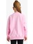 Kız Çocuk Oversize Geniş Kalıp Bisiklet Yaka Baskılı Sweatshirt E6755A825AU 6