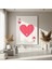 Minimalist Pembe Kalp Ası Tablosu 4