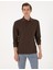 Erkek Koyu Kahverengi Slim Fit Kıvrılmaz Polo Yaka Basic Pike Sweatshirt 50314048-VR084 3