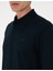 Erkek Lacivert Slim Fit Kıvrılmaz Polo Yaka Basic Pike Sweatshirt 50314048-VR033 6