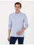 Erkek Açık Mavi Slim Fit Kıvrılmaz Polo Yaka Basic Pike Sweatshirt 50314048-VR003 1