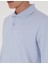 Erkek Açık Mavi Slim Fit Kıvrılmaz Polo Yaka Basic Pike Sweatshirt 50314048-VR003 6