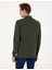 Erkek Koyu Yeşil Slim Fit Kıvrılmaz Polo Yaka Basic Pike Sweatshirt 50314048-VR079 5