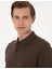 Erkek Koyu Kahverengi Slim Fit Kıvrılmaz Polo Yaka Basic Pike Sweatshirt 50314048-VR084 2