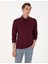 Erkek Bordo Slim Fit Kıvrılmaz Polo Yaka Basic Pike Sweatshirt 50314048-VR014 3