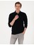 Erkek Siyah Slim Fit Kıvrılmaz Polo Yaka Basic Pike Sweatshirt 50314048-VR046 1