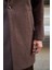 Erkek Rahat Kesim Kaşe Palto Kahverengi 3