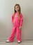 Kız Çocuk Pembe Sweatshirt ve Eşofman Alt Takımı Garson Boy 5003P 4