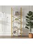 Atlantis Gold Metal Kitaplık 5 Raflı 175CM Mermer Desen 1