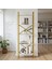 Atlantis Gold Metal Kitaplık 5 Raflı 175CM Mermer Desen 2