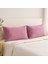 4 Katlı Müslin Pembe Renk 50X70 Cm. %100 Pamuklu 2 Adet Yastık Kılıfı 2