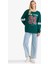 Loose Fit Bisiklet Yaka Sırt Baskılı Sweatshirt F8913AX25AU 2