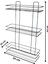 3 Katlı Yapışkanlı Paslanmaz Metal Banyo Düzenleyici Organizer Duşakabin Rafı 5