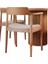 Sardes Iskandinav Natural Ahşap Masa Sandalye Takımı 90X90 2