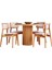 Athena Iskandinav Natural Ahşap Masa Sandalye Takımı 100X100 2