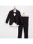 Erkek Çocuk Ceket Gömlek Pantolon Papyon Yelekli Takım Elbise 5735-5-16 Yaş Siyah 5