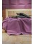 Premium %100 Pamuk Çift Kişilik Yazlık Pike, Yatak Örtüsü,terletmez Kumaş(Mor Renk) (240X200CM) 1