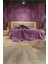 Premium %100 Pamuk Çift Kişilik Yazlık Pike, Yatak Örtüsü,terletmez Kumaş(Mor Renk) (240X200CM) 5