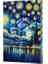 Van Gogh 7 - Yıldızlı Gece Çizgili Yan Boyamalı Defter 1