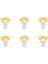 -121/B.AA 6’lı 7W GU10 LED Çanak Ampul Seti Amber Renk Mercekli 540LM Yüksek Verimli Aydınlatma 1