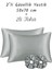 İpek Saten Yastık Kılıfı 2 Adet 50x70cm 2 Adet Saten Tokalı Silver 1