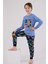 Erkek Çocuk Uzun Kol Pijama Takım Açık Indigo 2
