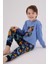 Erkek Çocuk Uzun Kol Pijama Takım Açık Indigo 3
