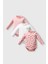 Kız Bebek 3'lü Body Set Açık Pembe 1