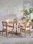 Posedion Natural Ahşap Masa Sandalye Takımı 110X110 1