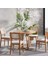 Posedion Natural Ahşap Masa Sandalye Takımı 110X110 3
