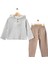 Müslin Kapşonlu Düğmeli Erkek Bebek Takım 1