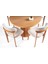 Ares Iskandinav Natural Ahşap Masa Sandalye Takımı 100X100 3