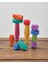 Yeni Bebek Oyuncakları, Ahşap Yapı Taşı, Renkli Taş, Yaratıcı Eğitici Oyuncaklar, Waldorf, Montessori, Iskandinav Tarzı Istifleme Oyunu Gökkuşağı Taş Ahşap Oyuncaklar. ( 12 Adet Yapı Taşı ) 1