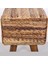 Mylamp Abaka Kare Puf & Stools-Doğal Teak Gövde 33X44X50 cm 4