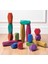 Yeni Bebek Oyuncakları, Ahşap Yapı Taşı, Renkli Taş, Yaratıcı Eğitici Oyuncaklar, Waldorf, Montessori, Iskandinav Tarzı Istifleme Oyunu Gökkuşağı Taş Ahşap Oyuncaklar. ( 16 Adet Yapı Taşı ) 1