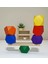 Wood Blocks Ahşap Denge Blokları Montessori Waldorf Eğitimi 6 Lı Set Ana Renkler 1