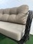 KARTEPE 2 1 1 RATTAN BAHÇE BALKON TAKIMI,ANTRASİT GRİ RATTAN/GRİ KUMAŞ 5