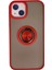 Newface iPhone 15 Kılıf Montreal Yüzüklü Silikon Kapak - Kırmızı 1