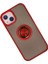 Newface iPhone 15 Kılıf Montreal Yüzüklü Silikon Kapak - Kırmızı 2