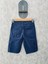 Erkek Çocuk Lacivert Beli Lastikli Keten Kargo Cep Kapri 4
