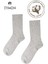 6'lı Paket Unisex Kolej & Tenis Çorabı Düz Renk Gri | Pamuklu Uzun (Kadın & Erkek) 3