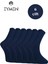 6'lı Paket Unisex Kolej & Tenis Çorabı Düz Renk Lacivert | Pamuklu Uzun (Kadın & Erkek) 1