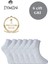 6'lı Paket Unisex Kolej & Tenis Çorabı Düz Renk Kısa Gri | Pamuklu (Kadın & Erkek) 1