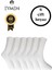 6'lı Paket Unisex Kolej & Tenis Çorabı Düz Renk Beyaz | Pamuklu Uzun (Kadın & Erkek) 1