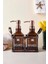 Rame Eskitme Metal Standlı Retro 2 Li Sıvı Sabunluk 500 ml 1