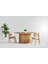 Nordik Iskandinav Natural Ahşap Masa Sandalye Takımı 90X160 5