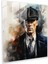 Peaky Blinders Suluboya Cam Tablo - Dramatik Anlar Ev Dekorasyonu 1