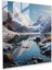 Kış Ihtişamı Cam Tablo - Kış Donmuş Göl Ev Dekorasyonu Duvar Dekorasyonu 1