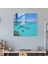 Turkuaz Serenad Cam Tablo - Yelkenli Cam Tablo Duvar Dekorasyonu Kristal Berraklığında Turkuaz Deniz 3