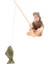 Mini Fisherman Figürinler Minyatür Reçine Balıkçı Bonsai Heykel Vintage Mudman Oturan Balıkçılık Heykeli (Yurt Dışından) 1